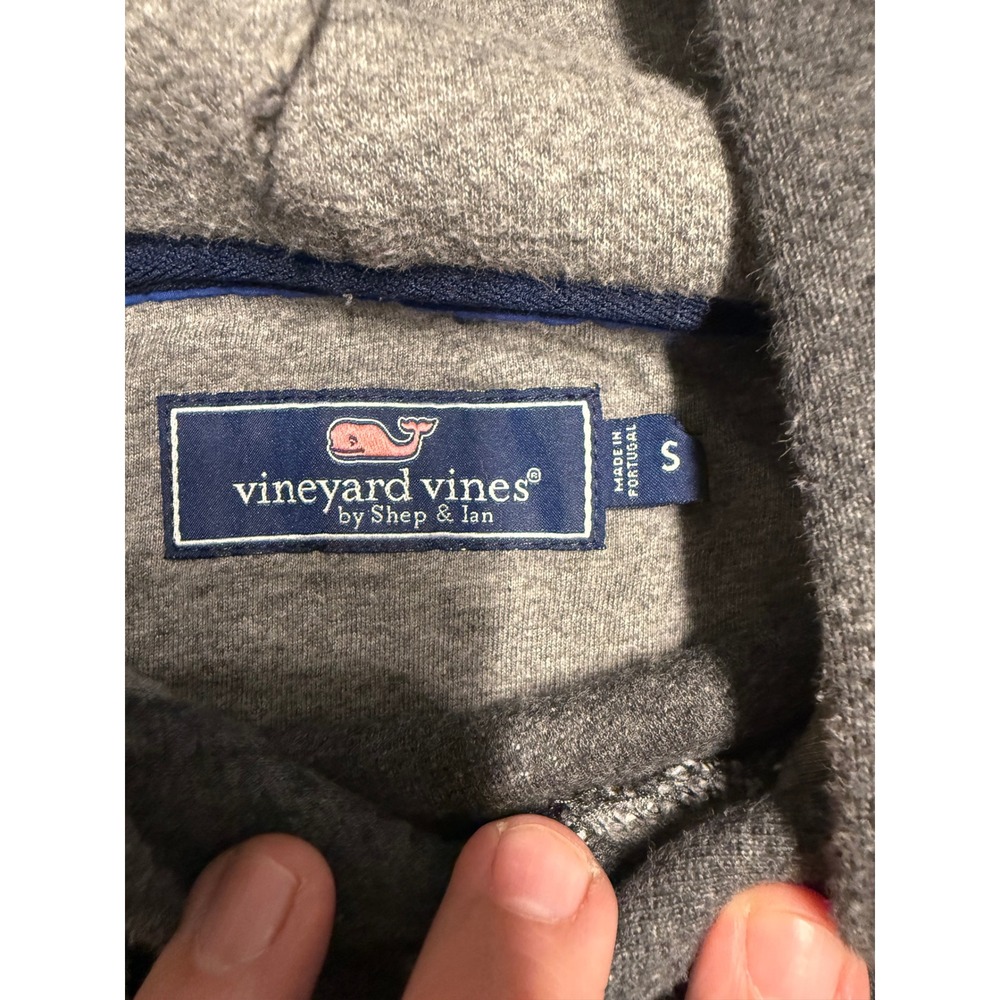 Vineyard Vines Mens Shep Fleece Hoodie Gray Small 1K002461 - Picture 4 of 10